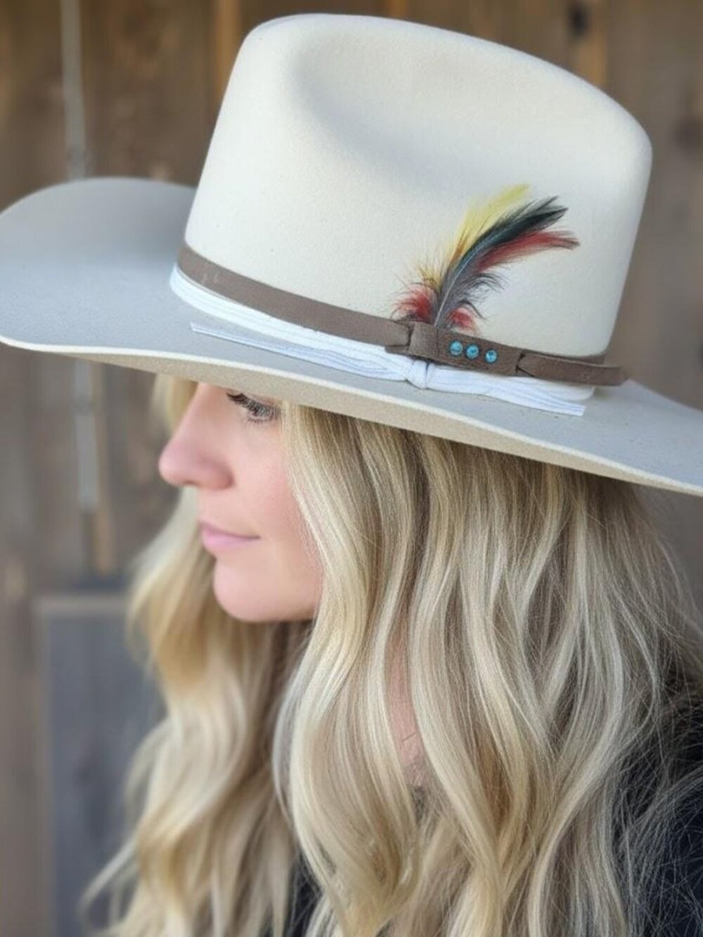 Distressed Leather Hat Band, Western Cowboy Cowgirl Style